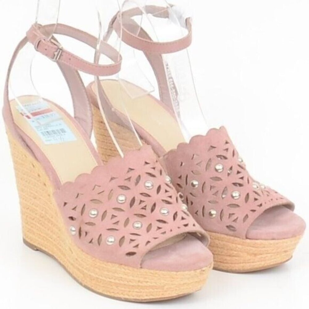 Marc Fisher Hata Studded Platform Espadrille Wedg… - image 2